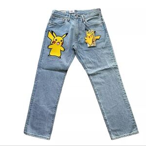 ✔️LEVI X POKÉMON AUTHENTIC MENS JEANS 25th ANNIVERSARY 31x30